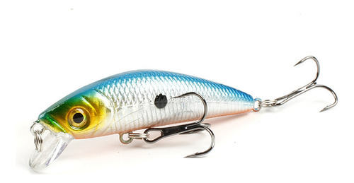 Crankbait Realista Para Lubinas Con Ojos En 3d Y 6 Ganchos