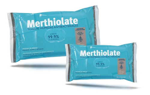 Merthiolate Toallitas Antibacteriales X10 Toallas Pack X10!!
