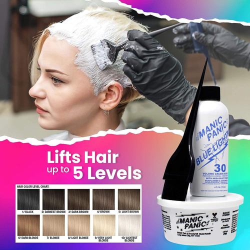 Manic Panic Kit De Blanqueador Con Rayos Azules De 30 Volúme