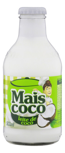 Leite de Coco Mais Coco Vidro 200ml