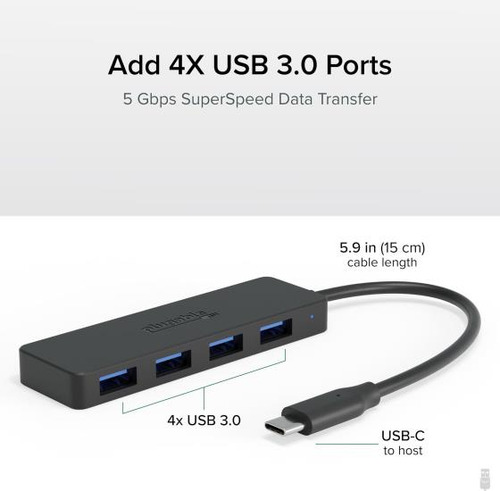 Concentrador Usb-c A Usb Enchufable Con Adaptador Versátil