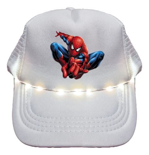 Gorras Trucker Para Niño Con Luz Led - Hombre Araña - 30 Un