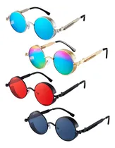 Comprar 4 Gafas De Sol Retro Steampunk, Gafas De Sol Redondas Gafas