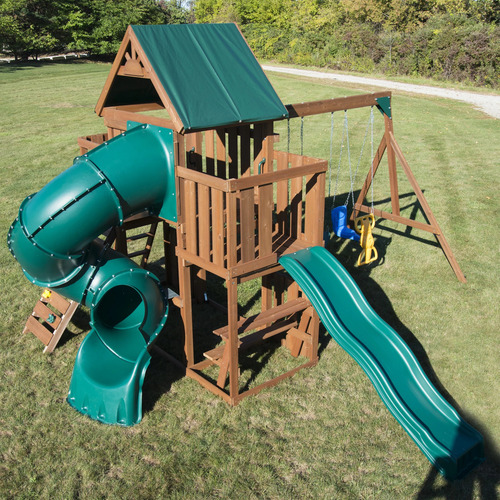 Juego Casa Club Para Niños Resbaladilla Tobogan Columpio Msi