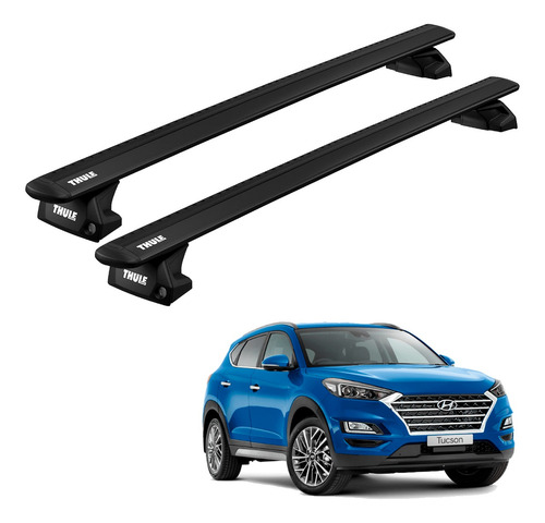 Rack Travessas Thule Wingbar Preto New Tucson 2016 Em Diante