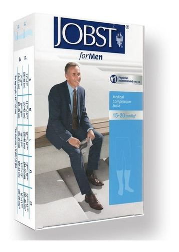 Calcetín Compresivo Jobst Hombre 15/20 Mmhg Rodilla Tallas 