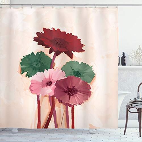 Cortinas De Baño  Cortina De Ducha Con Diseño De Flores