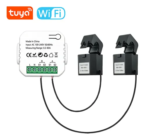 Medidor De Energía Solar Tuya Wifi Con Monitoreo Bidireccion
