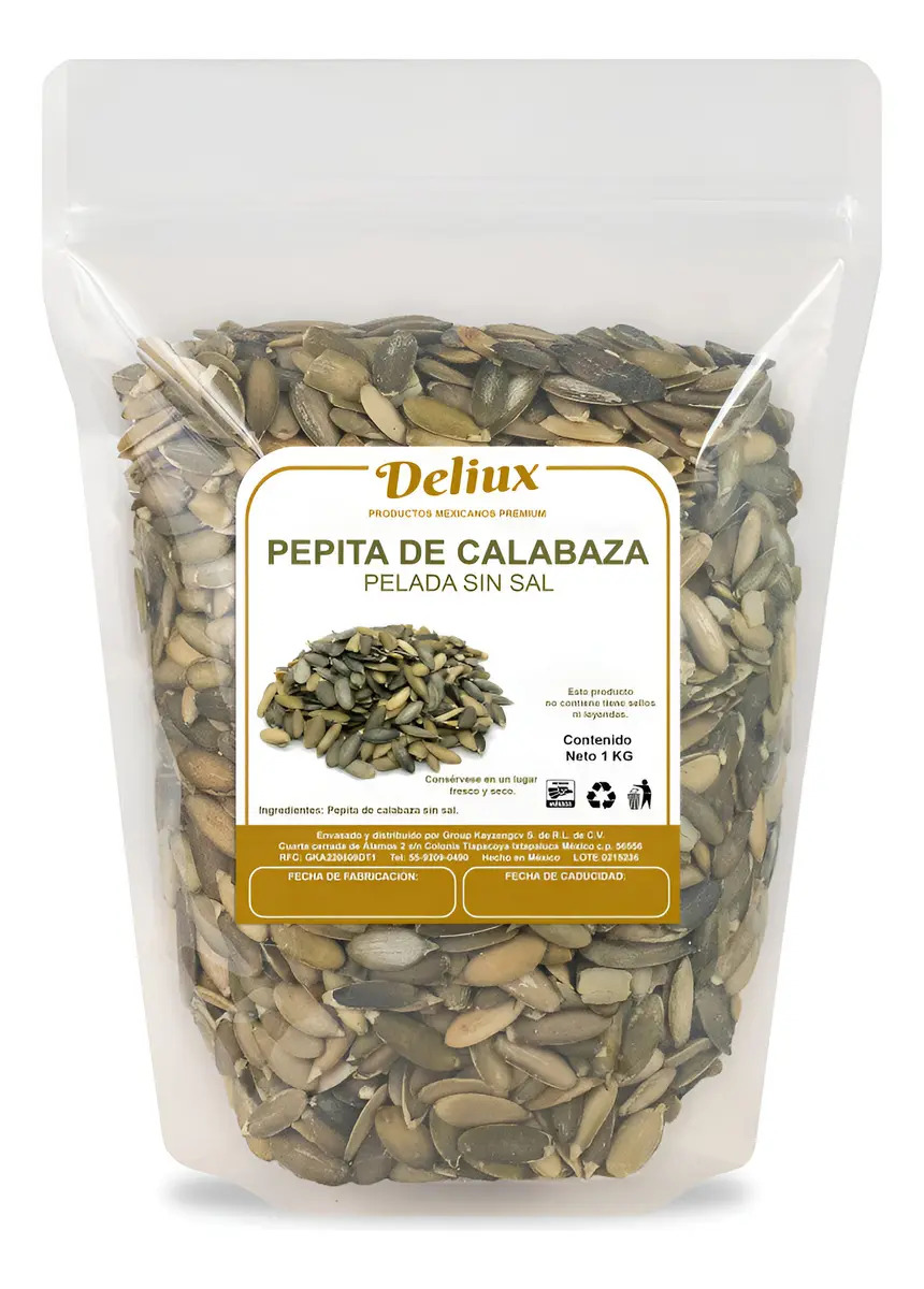 Pepita Semilla De Calabaza Pelada Cruda Sin Sal 1 Kg