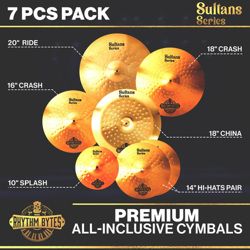 Set De Platillos Rhythm Bytes Sultans Series, 7 Unidades, Pa