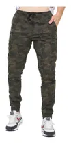Comprar Calças Jeans Sarja Camuflada Masculina Jogger Com Elastico