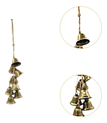 2 Campanas Colgantes Navideñas Forma De Trompeta De Bronce
