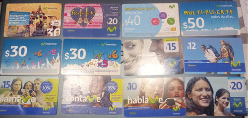 Tarjetas Prepagas Movistar/telefonica. Lote X 48 Unid (Usado)