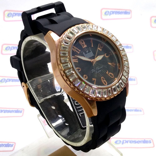 Sw49011p Relógio Feminino Dumont Pulseira Silicone Cx Rose