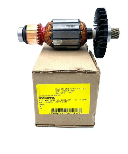 Induzido Rotor C/ Rol E Pinhão 220v Serra Mármore Spt115 