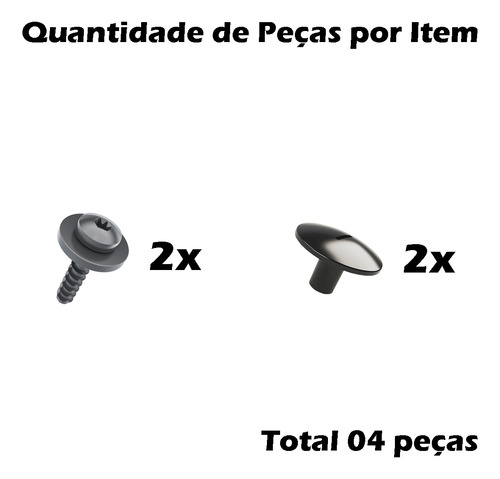 Kit Grampo Presilha 4 Pçs Parabarro Traseiro Logan 12 13