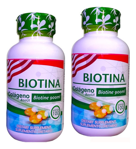 2 -biotina Con Colágeno 100caps - Unidad a $360