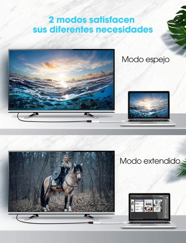 Imagen 3 de 5 de Adaptador Thunderbolt Minidisplayport A Hdmi-compatibe 4k
