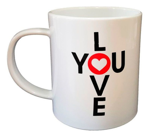 Taza De Plastico Frase Love You Te Amo Corazon Amor Dia M1