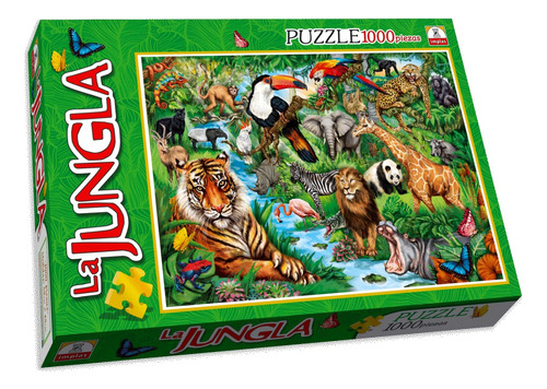 Puzzle Rompecabezas La Jungla Animales 1000 Piezas Implás