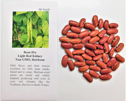 Davids Garden Seeds Bean Dry Light Red Kidney 3246 (rojo) 5