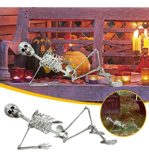 R Halloween Skeleton Prop Humano Tamanho Real Mão Lif