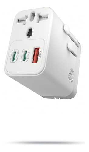 Adaptador De Viaje Universal, 65 W Gan Adaptador De Enchufe