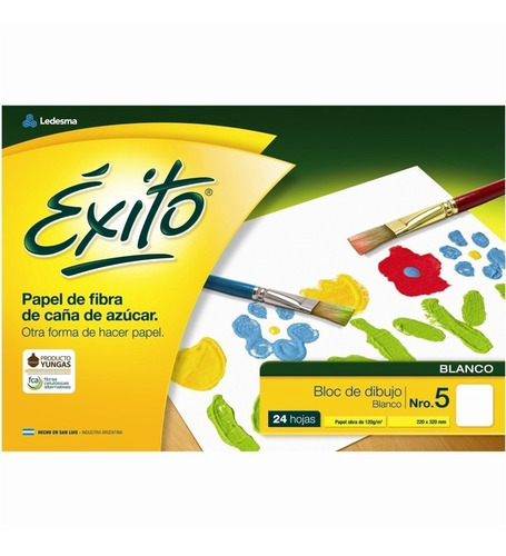 Imagen 1 de 1 de Block Blanco N5 Exito X24 Hojas Escolar