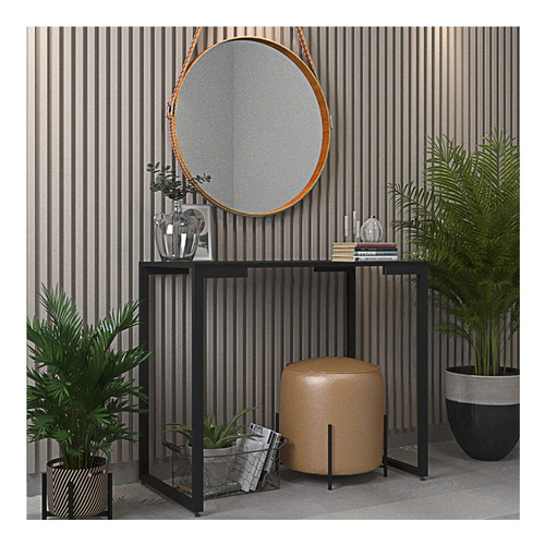 Imagen 3 de 4 de Arrimo Metal Delfos Negro Rodler