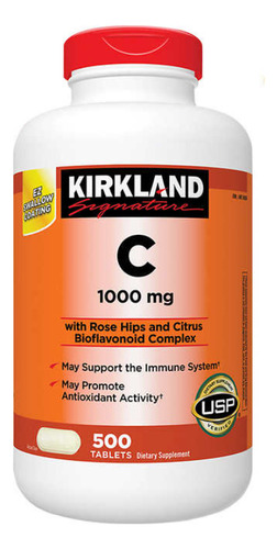 Vitamina C 1000mg Com 500 Comprimidos Importados