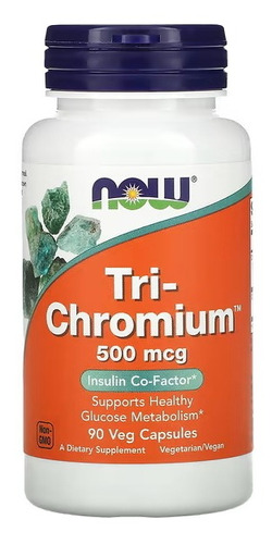 Tri-chromium Now Foods Cromo 500mcg 90cap Picolinate Polynic