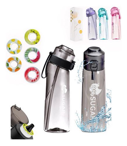Botella Air Up Botella De Agua Con 5 Cápsulas De Sabores