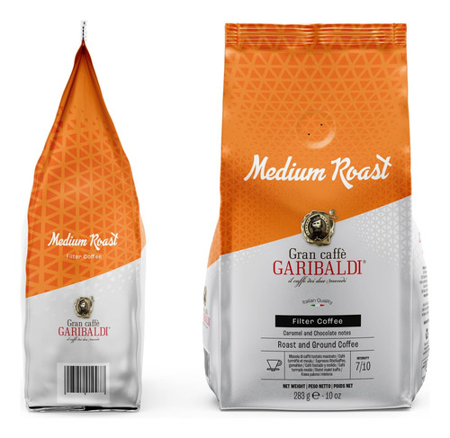 Cafe Molido Tostado Medio Bolsa De 10 Oz Gran Caffe Garibald