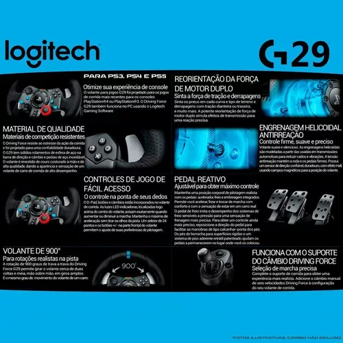 Kit Volante Simulador Logitech G29 + Suporte SXT V2 Extreme SXT Extreme  Simracing - Extreme SimRacing