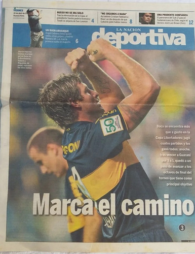 Suplemento La Nacion Deportiva Martin Palermo 10 Abril 2009