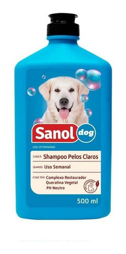 Sanol Dog Shampoo Pelos Claros 500ml