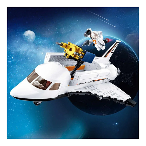 Blocos Montar Astronautas Ônibus Espacial Foguete 231 Pçs