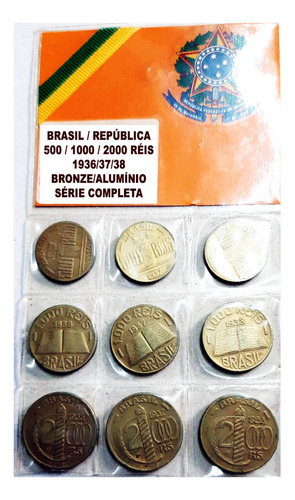 Série De Moedas Do Brasil De 500/1000/2000/ Réis-leia-cód762