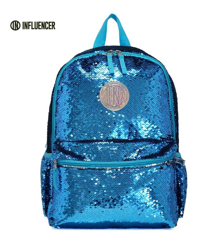 Mochila Ls&d Influencer Lentejuelas Reversibles Bicolor