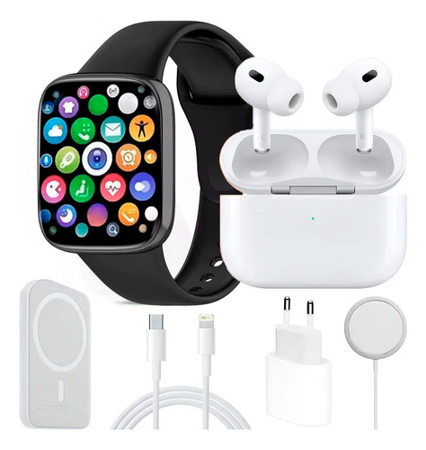 Reloj Smartwatch 6 En 1 + AirPods Pro + Power Bank Magsafe
