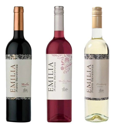 Emilia Nieto Senetiner Chardonnay + Emilia Malbec + Rose