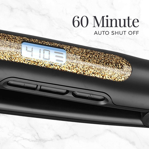 Plancha De Cabello Remington S6501 410°f 1pu Digital Smooth Color Negro y Dorado