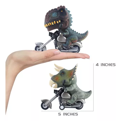 DINOBROS Juguetes de dinosaurio para niños de 3 a 5 años, autos de  dinosaurio para niños de 3, 4, 5, 6, 7 años, paquete de 6 juguetes de  dinosaurio