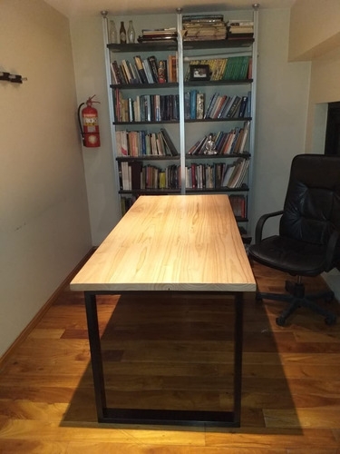 Imagen 3 de 6 de Mesa De Comedor Malcom Industrial Paraiso 80cm X 160cm