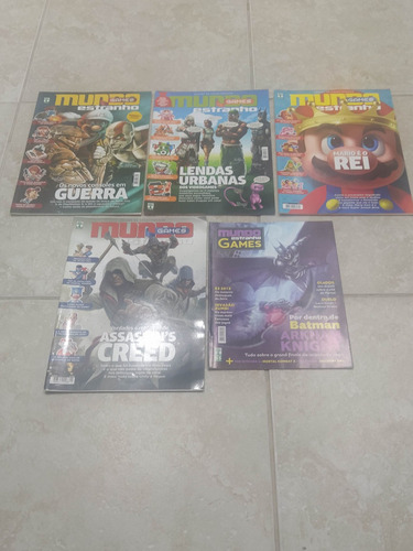 Lote 5 Revistas Mundo Estranho Games 1, 2, 3, 4 E 5 (Usado)