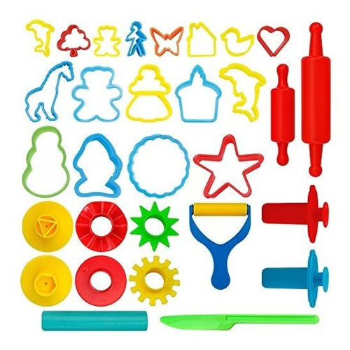 Kiddy Dough 24 Piezas De Herramientas Dough Y Clay Party Pac