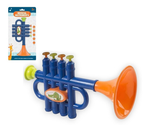 Trompeta Infantil De Juguete 20 Cm Instrumento Musical