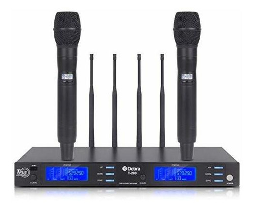 T200 Professional Uhf True Diversity 2 Channel Wireless Set