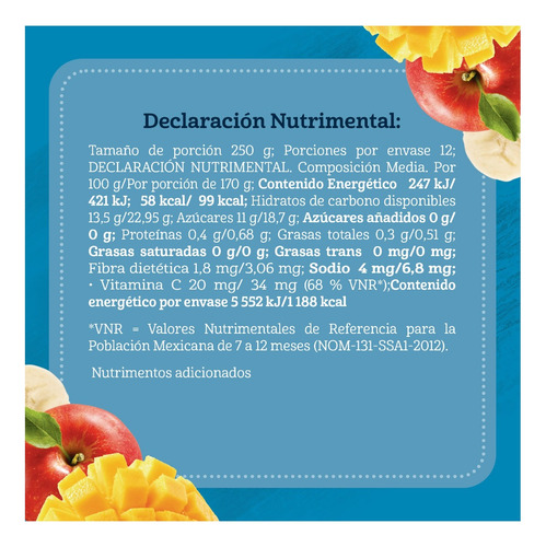 Papilla Gerber Etapa 3 Frutas Mixtas, 170 Gr, Paquete De 12