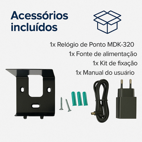 Controle De Ponto Digital Facial Biometria Tomate Cor Preto 127/220v